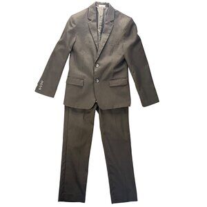 Calvin Klein black Wool Blend Professional Two Piece Suit Boys Size 12 Formal Bl